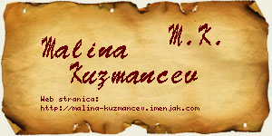 Malina Kuzmančev vizit kartica